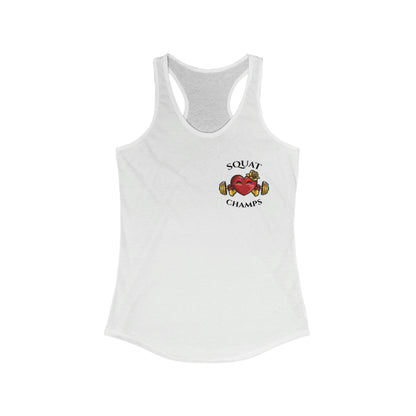 SQUAT CHAMPS (Small Logo) - Women's Ideal Racerback Tank