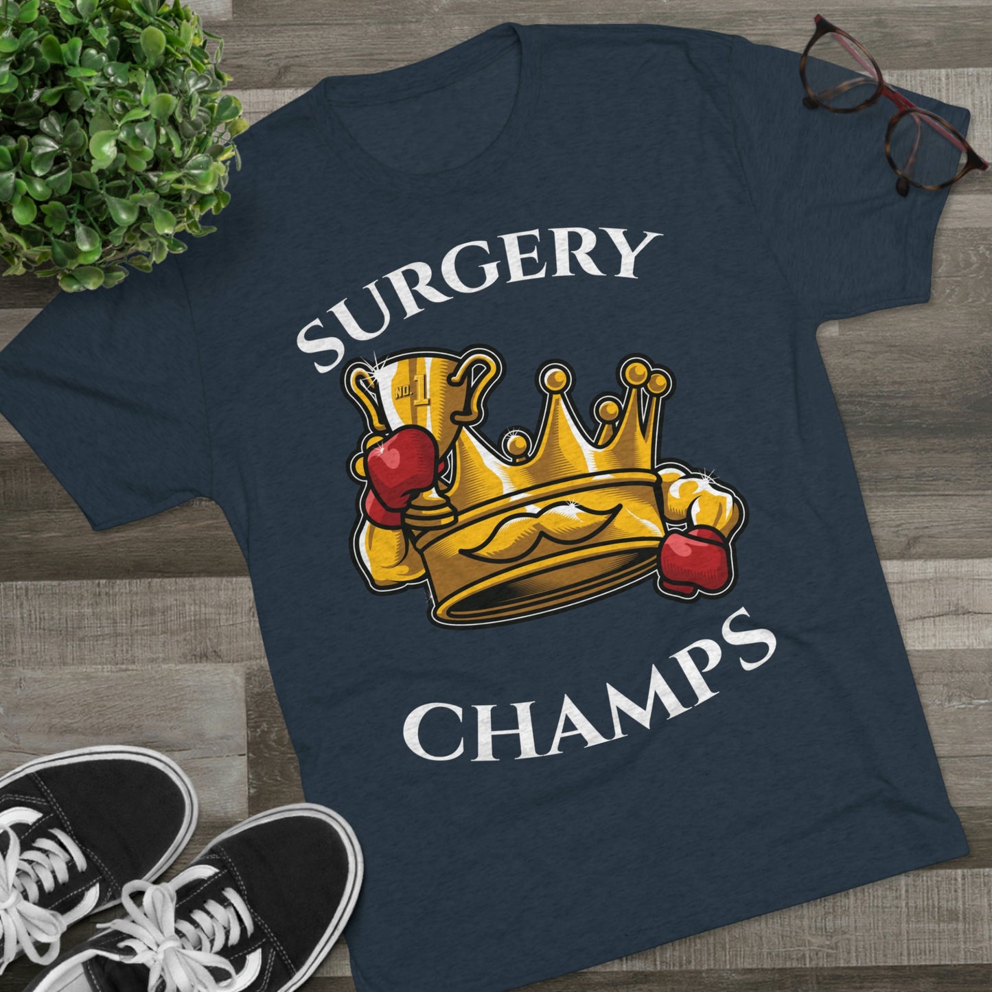 SURGERY CHAMPS (Alternate Logo) - PREMIUM SOFT - Unisex Tri-Blend Crew Tee (Next Level 6010)