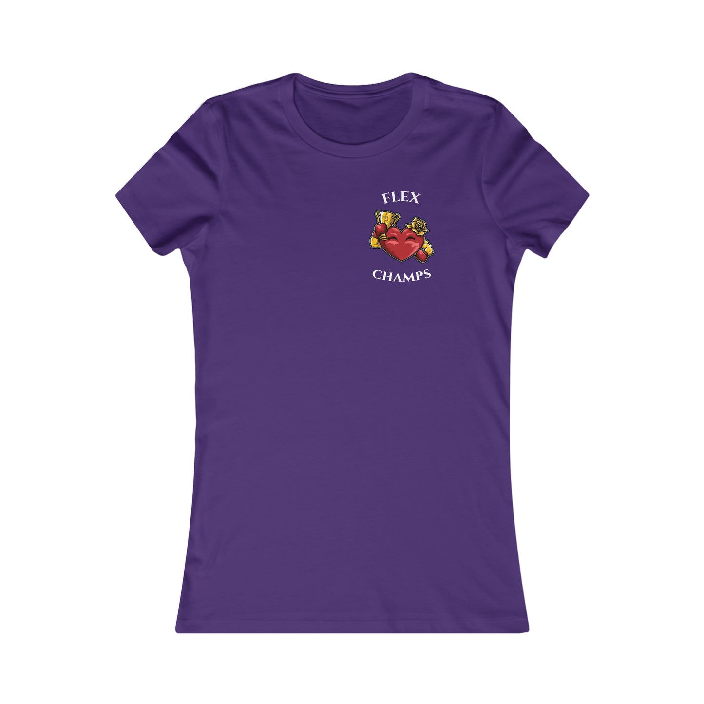 FLEX CHAMPS! (Small Front Logo) - Women's Favorite Tee (Bella+Canvas)