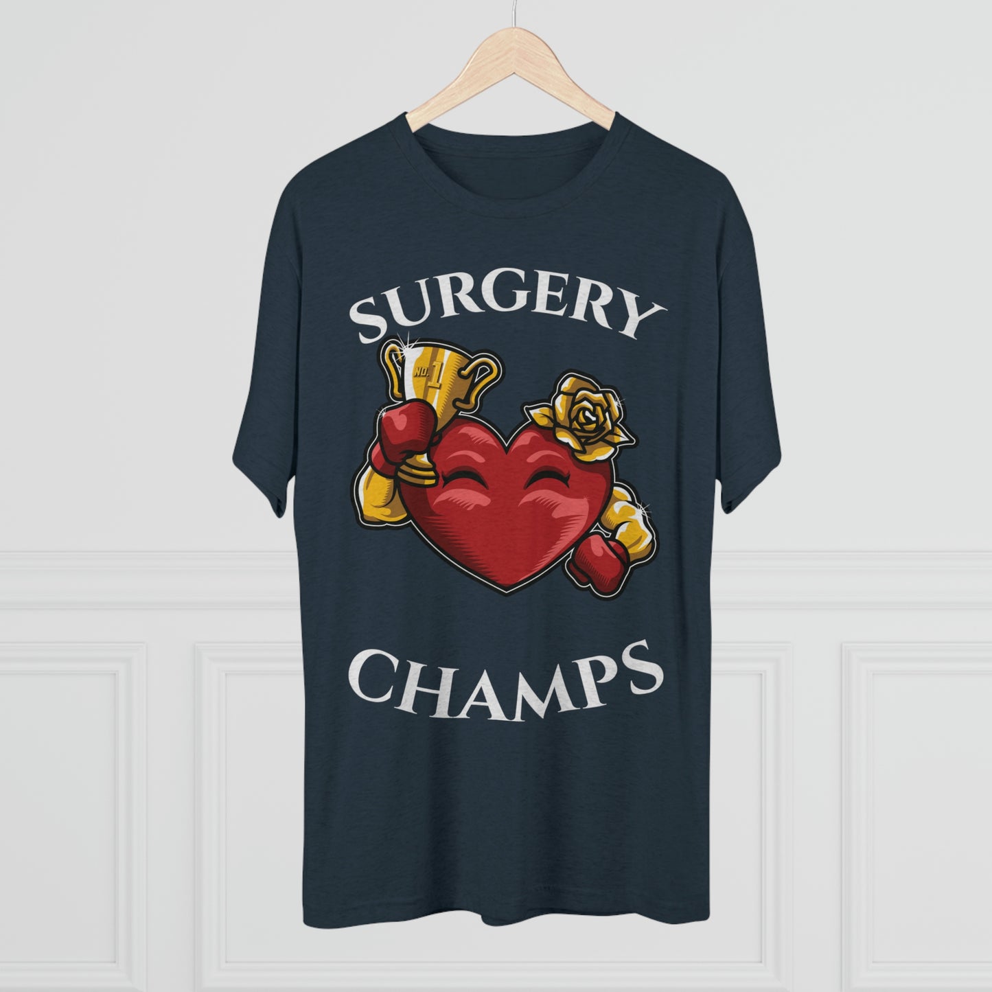SURGERY CHAMPS (Alternate Logo)  - PREMIUM SOFT - Unisex Tri-Blend Crew Tee (Next Level 6010)