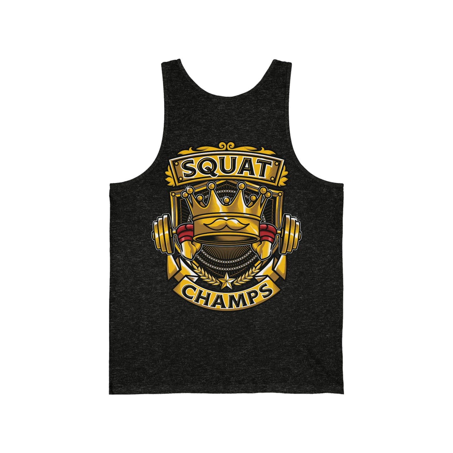 SQUAT CHAMPS (Back Design) - Unisex Jersey Tank