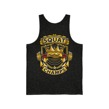 SQUAT CHAMPS (Back Design) - Unisex Jersey Tank