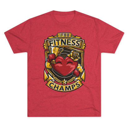IFBB FITNESS CHAMPS  - PREMIUM SOFT - Unisex Tri-Blend Crew Tee (Next Level 6010)