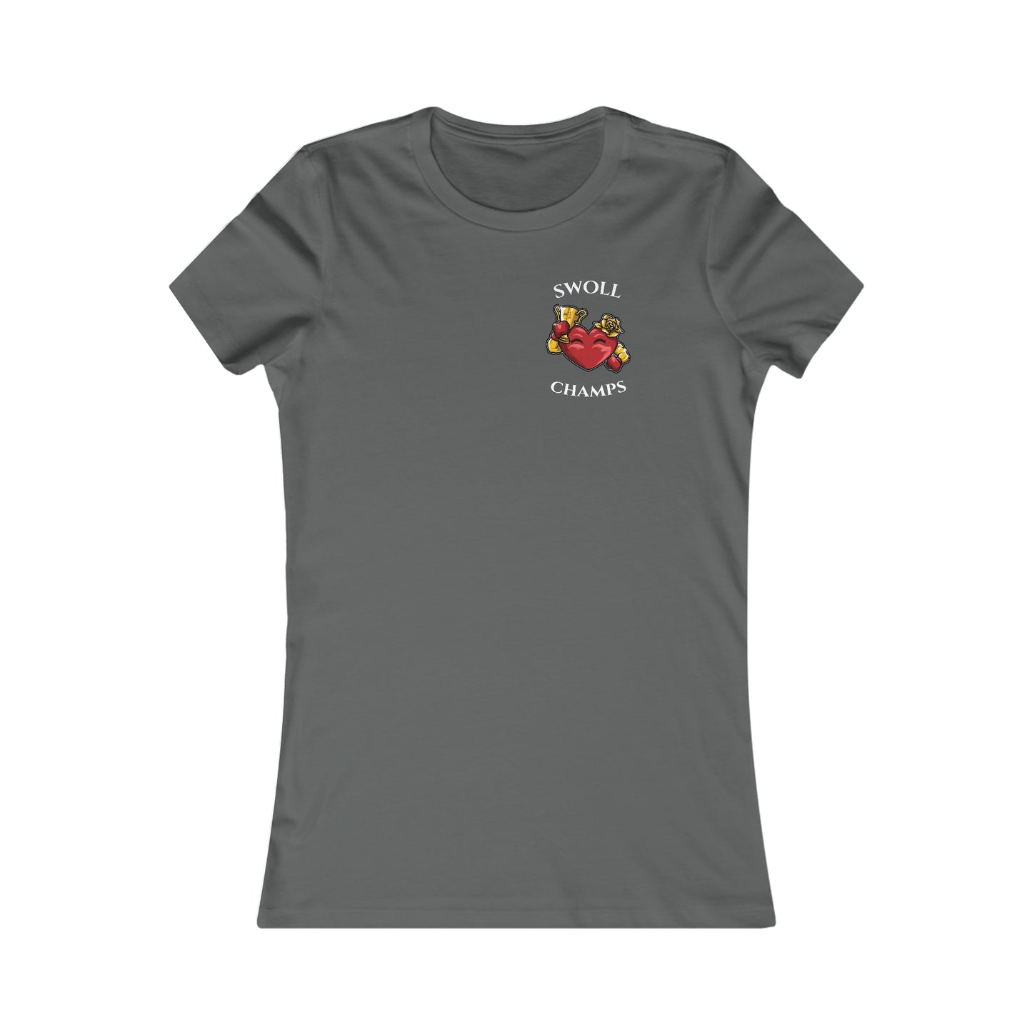 SWOLL CHAMPS! (Small Front Logo) - Women's Favorite Tee (Bella+Canvas)