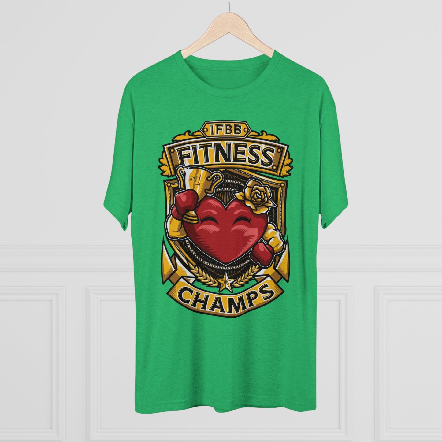 IFBB FITNESS CHAMPS  - PREMIUM SOFT - Unisex Tri-Blend Crew Tee (Next Level 6010)