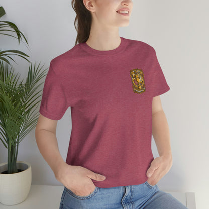 Mom Champs (Gold -Front & Back)! Unisex Jersey Short Sleeve Tee (Bella+Canvas)
