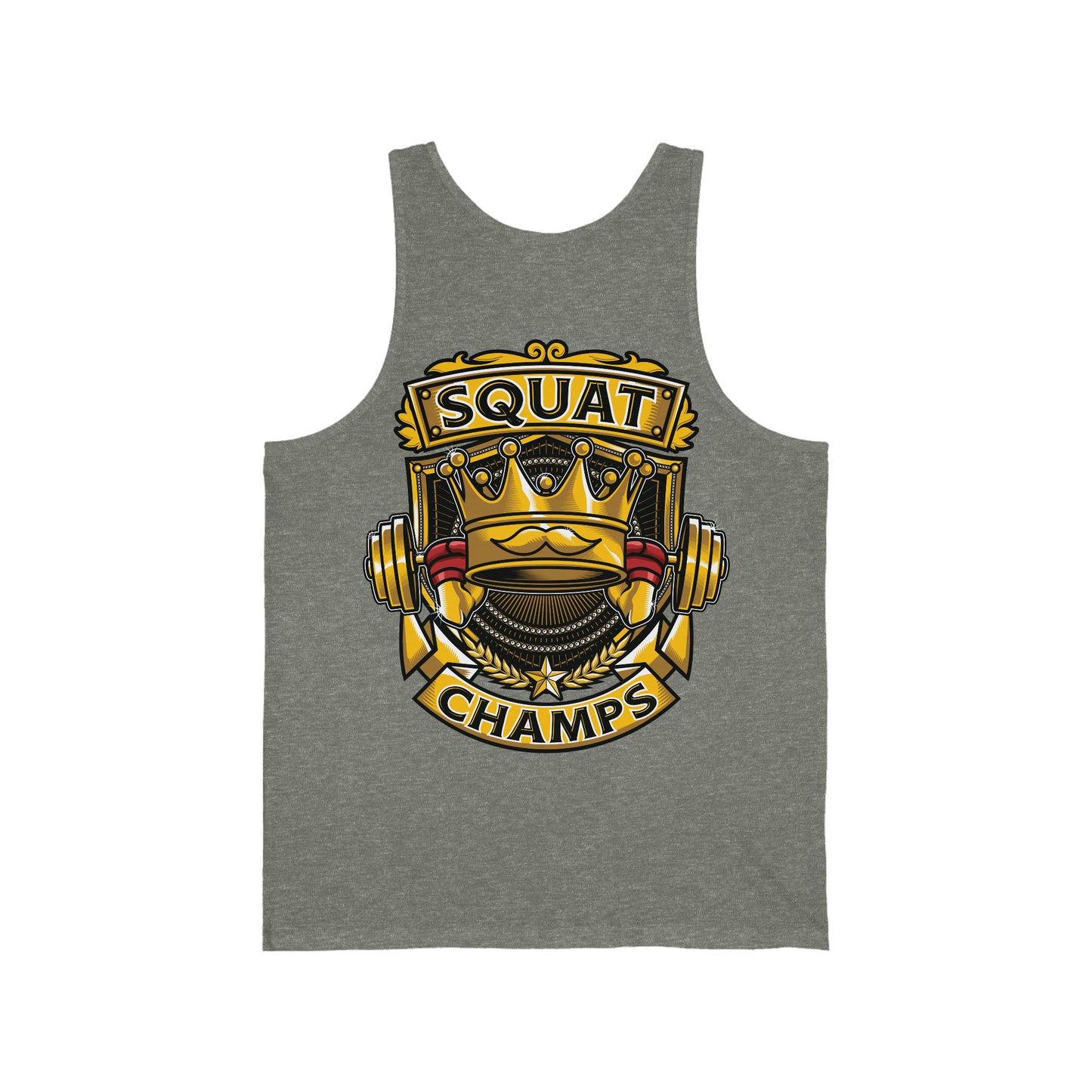 SQUAT CHAMPS (Back Design) - Unisex Jersey Tank