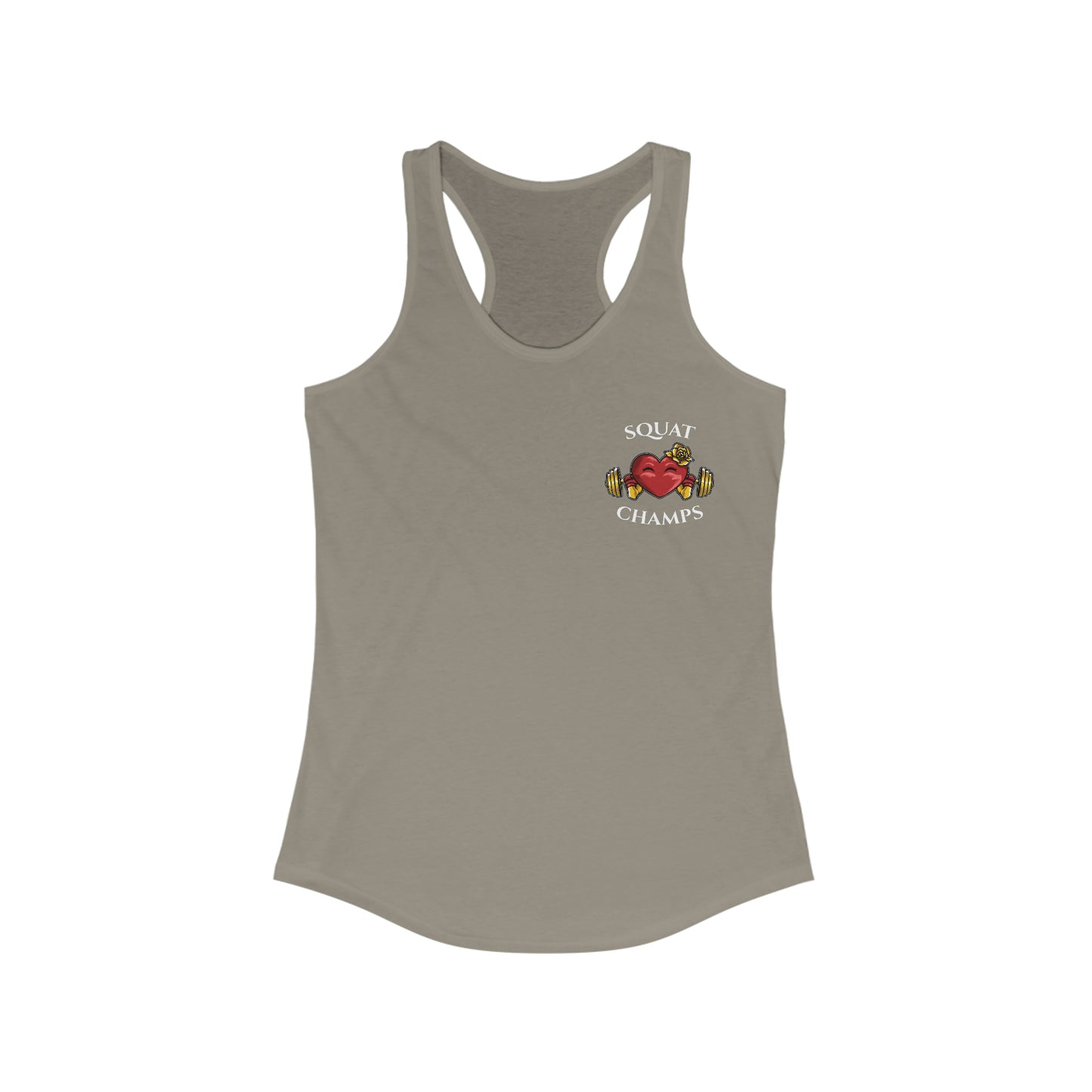 SQUAT CHAMPS (Small Logo) - Women's Ideal Racerback Tank