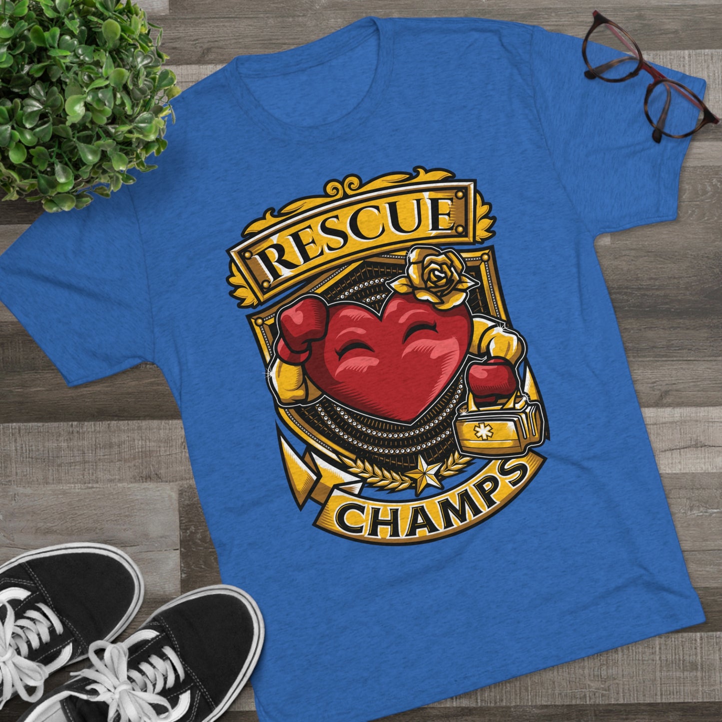 RESCUE CHAMPS  - PREMIUM SOFT - Unisex Tri-Blend Crew Tee (Next Level 6010)