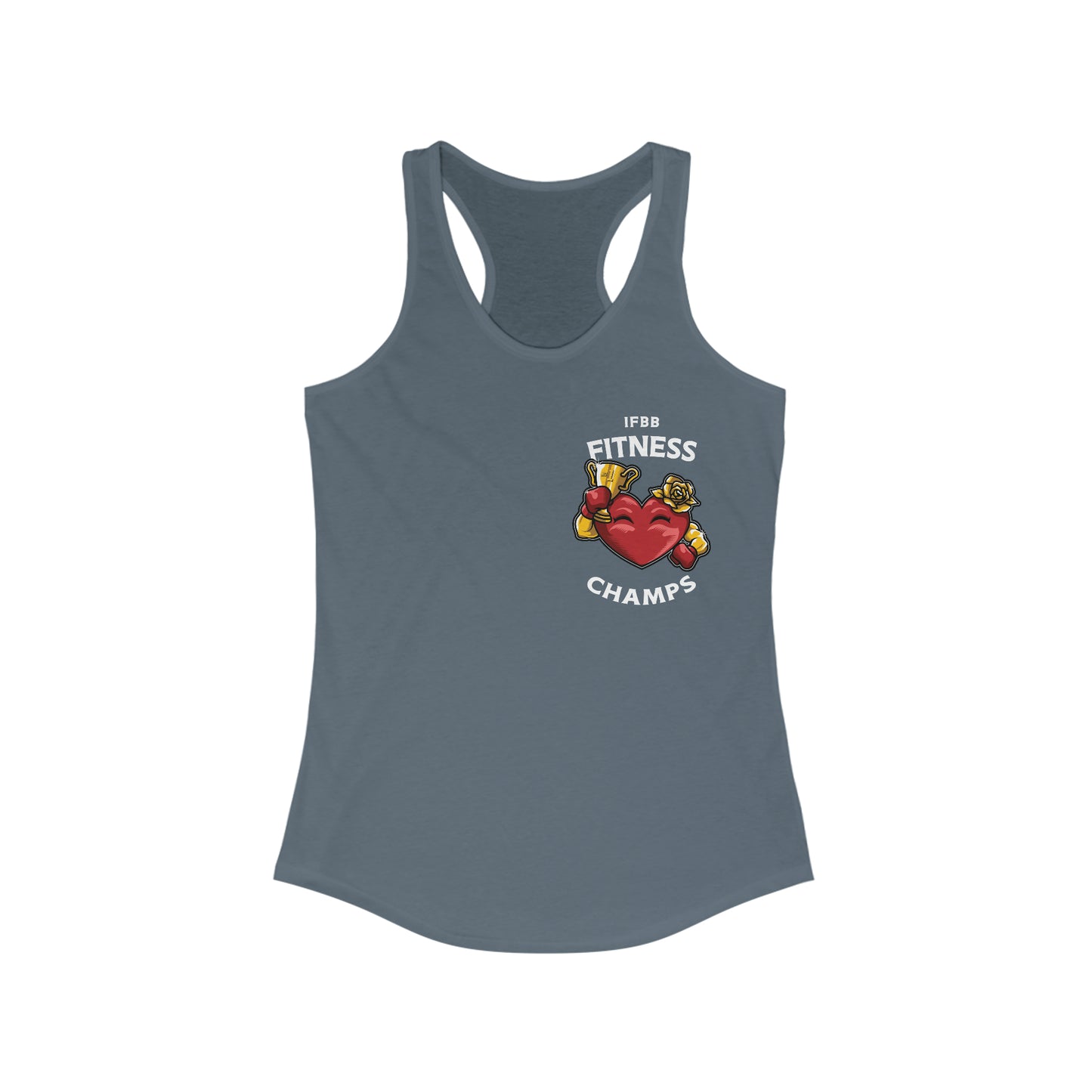 IFBB FITNESS CHAMPS (Small Logo) - Women's Ideal Racerback Tank