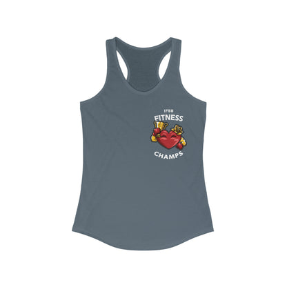 IFBB FITNESS CHAMPS (Small Logo) - Women's Ideal Racerback Tank