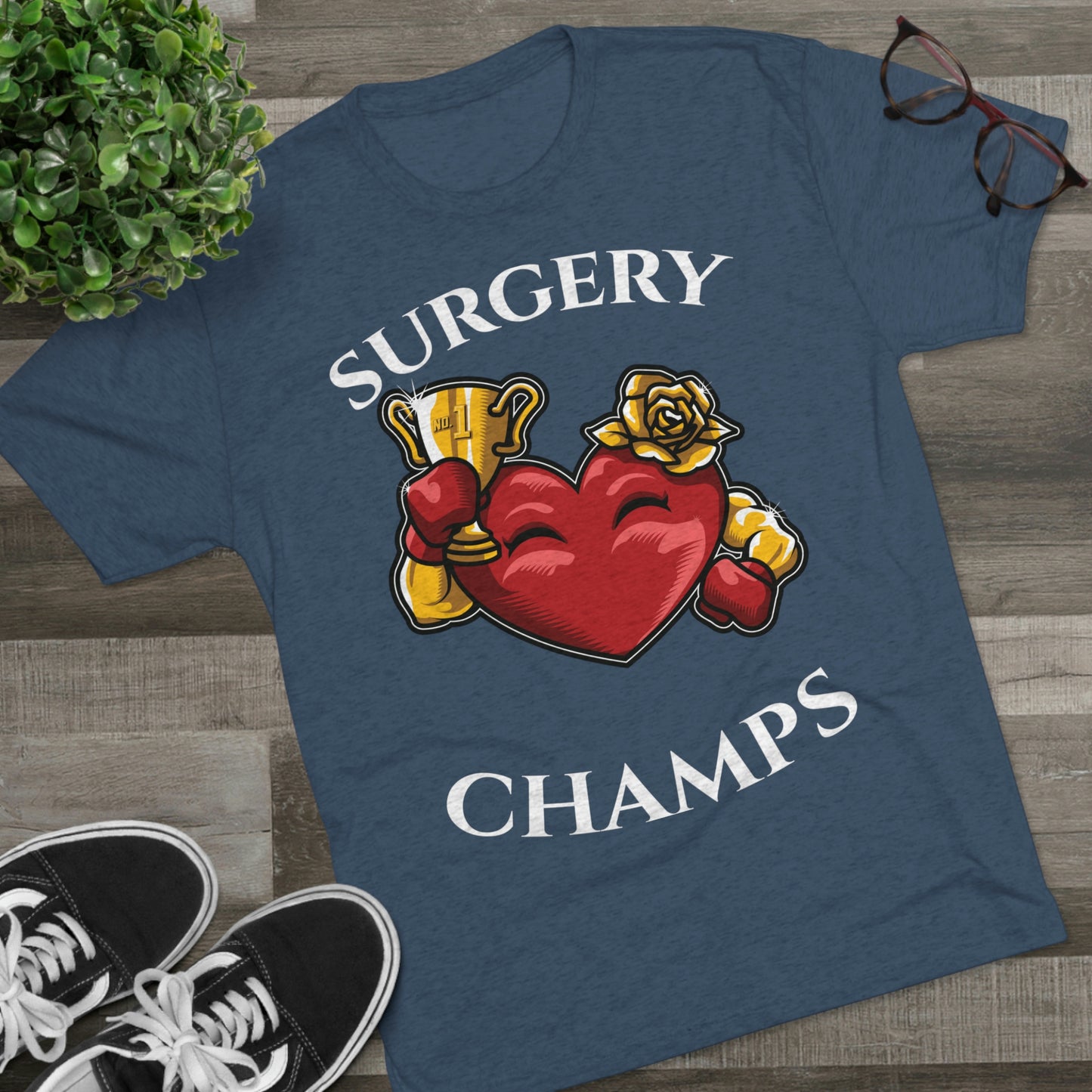 SURGERY CHAMPS (Alternate Logo)  - PREMIUM SOFT - Unisex Tri-Blend Crew Tee (Next Level 6010)