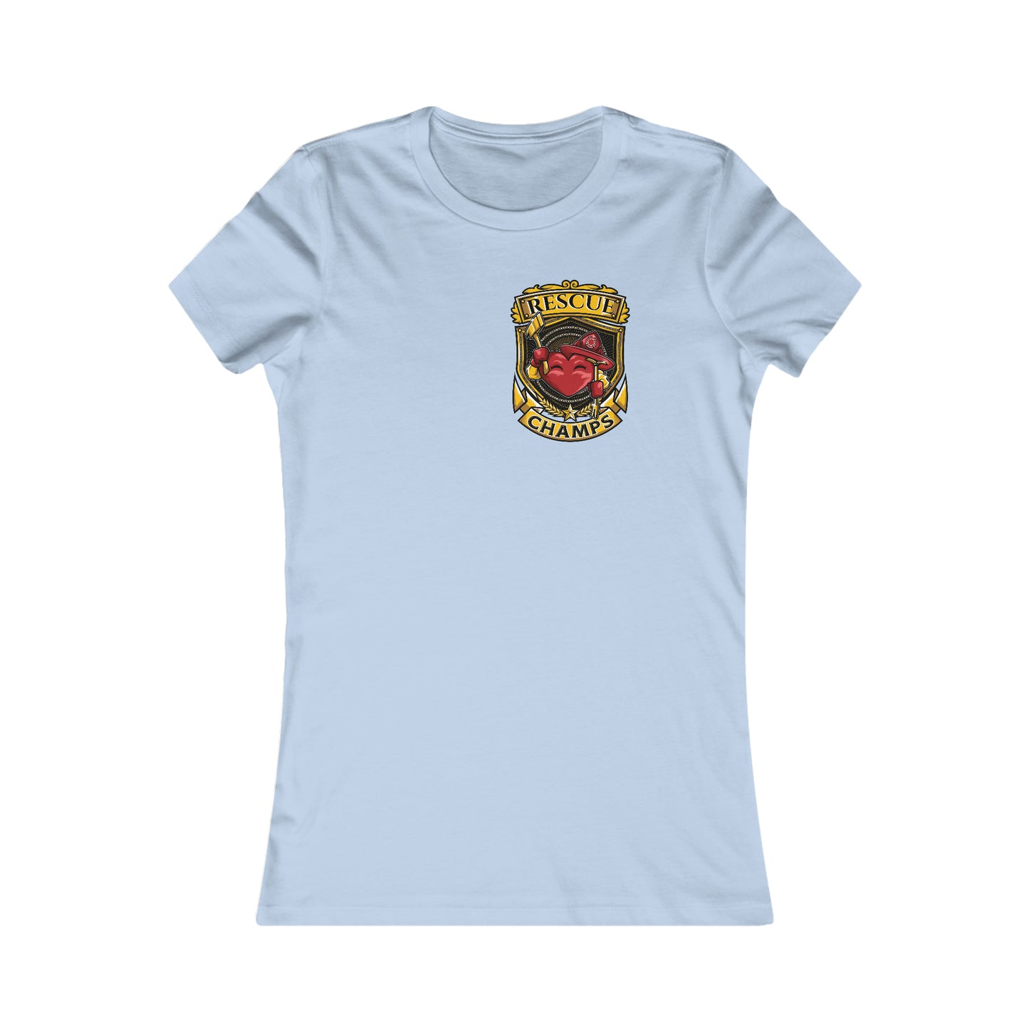 RESCUE CHAMPS! (Small Front Logo) - Women's Favorite Tee (Bella+Canvas)