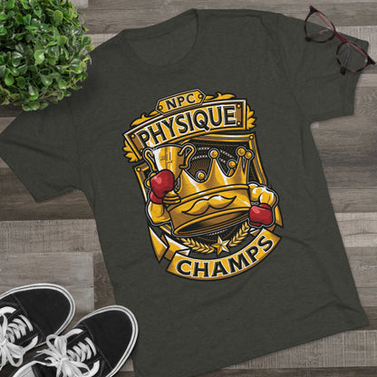 NPC PHYSIQUE CHAMPS  - PREMIUM SOFT - Unisex Tri-Blend Crew Tee (Next Level 6010)