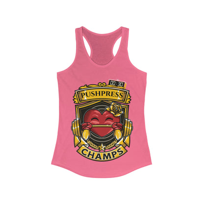 PUSHPRESS CHAMPS  - Women's Ideal Racerback Tank